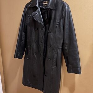 ⭐️⭐️Black Leather Coat